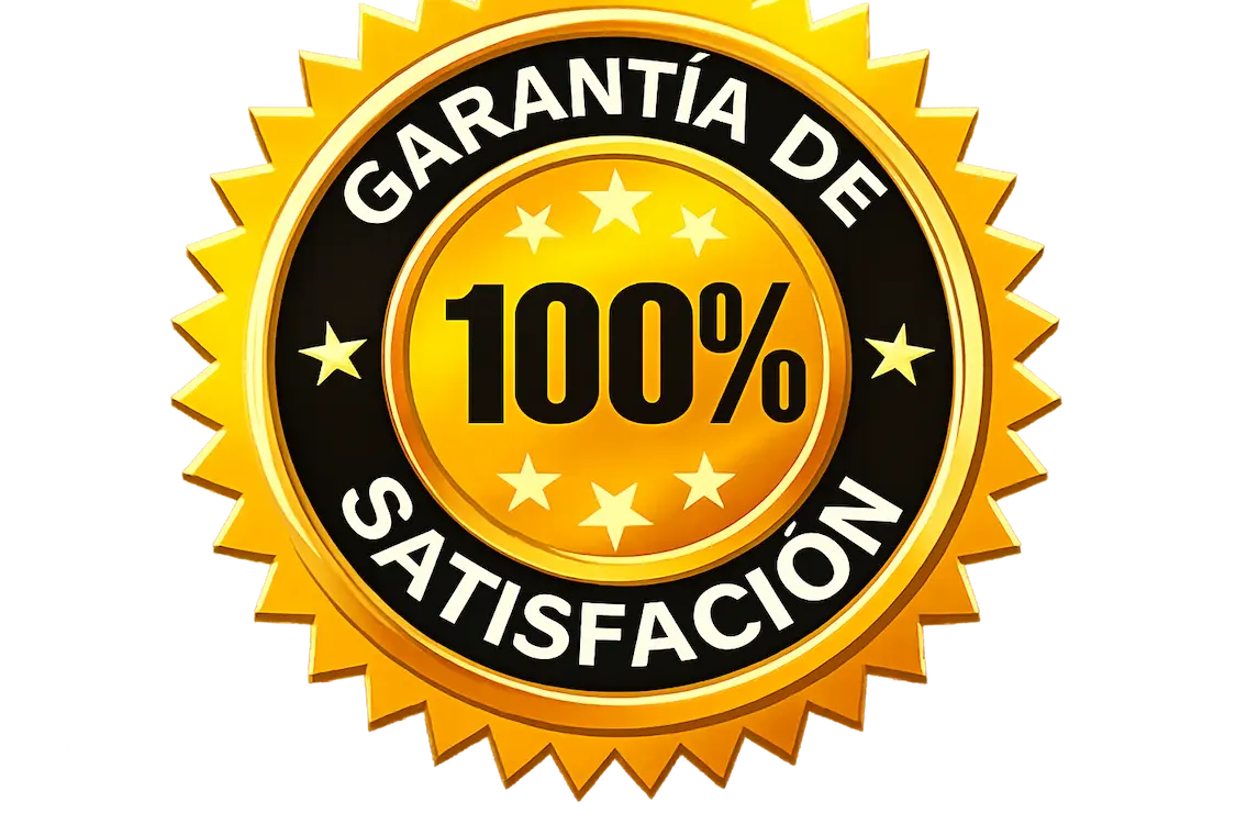 Sello de garantía de 100% de satisfacción